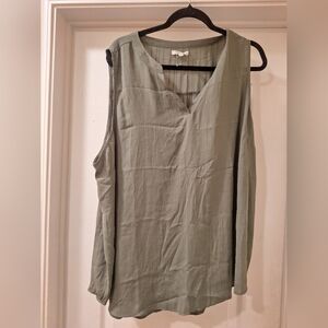 Olive Sleeveless Women's Top NWOT Maurices Blouse 3x
